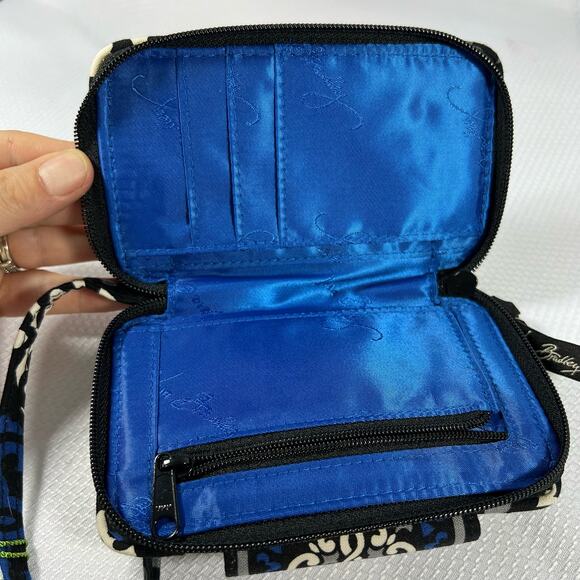 Vera Bradley Wristlet Wallet Canterberry Cobalt Retired Pattern 2013 - Picture 5 of 9